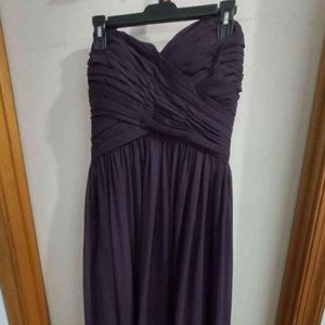 full length purple formal dress